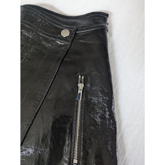DEREK LAM 10 CROSBY Skirt Size 2 Patent Leather Mini $795 Party Date Night Moto - Picture 4 of 13